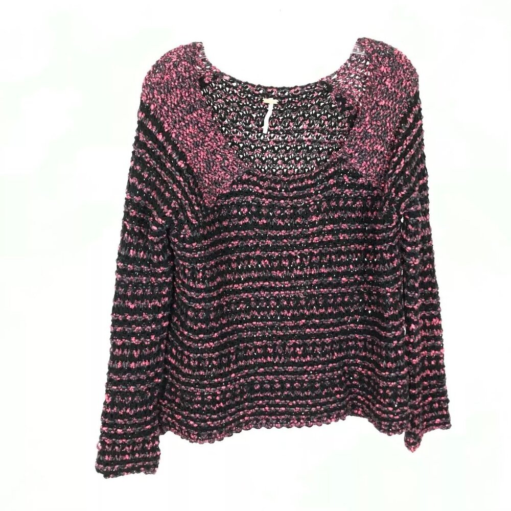 Womens Size Medium Anthropologie Anthro Free People Open Marl Knit Sweater